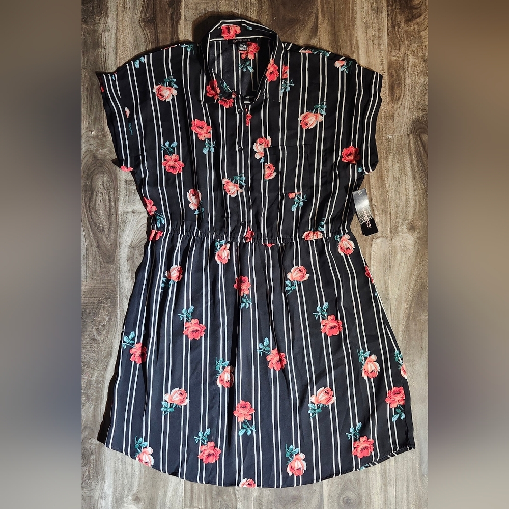 imPRESS Blue and White Sundress with Flutter Sleeves